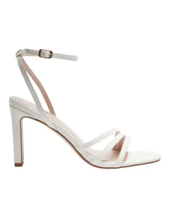 Best Sale 🌟 Pink Inc Lara Sandals In White Smooth 😍