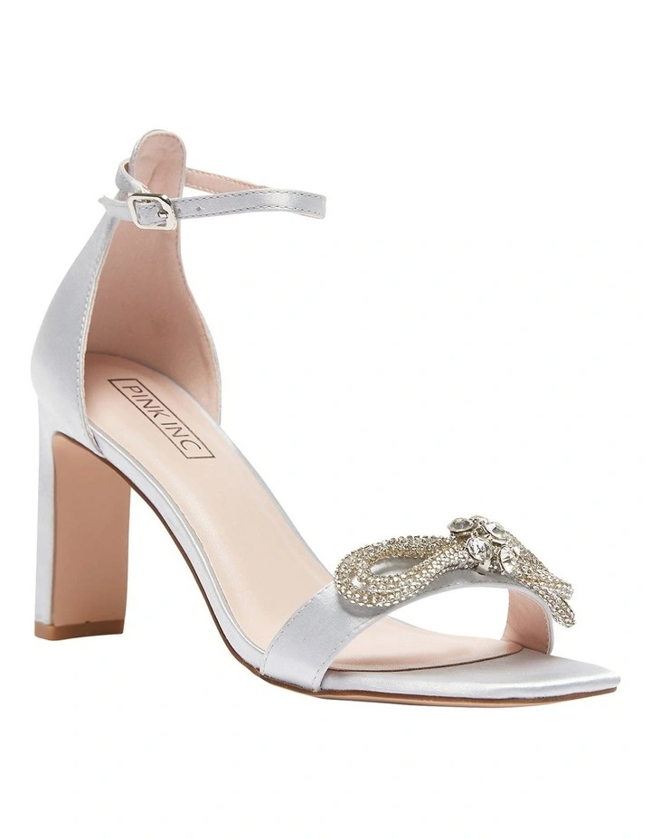 Best Sale π Pink Inc Honey β€οΈ Sandals In Silver Satin β 2 Best Sale π Pink Inc Honey β€οΈ Sandals In Silver Satin β - Image 2