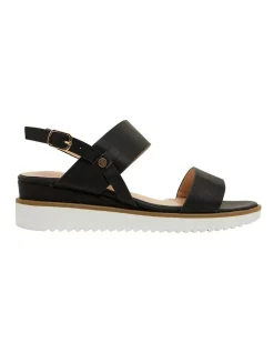 Coupon 🎉 Ravella Dayton Black Smooth Sandals 🤩