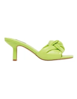 Cheap 🌟 Nine West Knot Heeled 🎉 Sandal In Lime Green ❤️