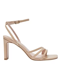 Coupon 😉 Pink Inc Lara Sandals In Nude Smooth 🎁