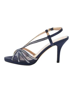 Budget ✔️ NINA Barbara 👏 Sandals In New Navy Satin ⌛ -Chic Highheels Store unnamed file 2432