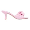 Coupon 💯 Nine West Knot Heeled ⭐ Sandal In Pink ⌛