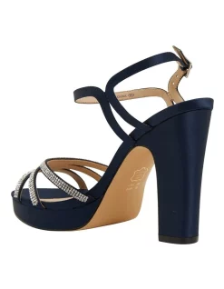 Discount 🎉 NINA Saralyn Navy Satin 🛒 Sandals ✨ -Chic Highheels Store unnamed file 3007