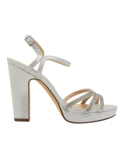 Best Sale 😉 NINA Saralyn True Silver Ref Suedette Sandals 😀