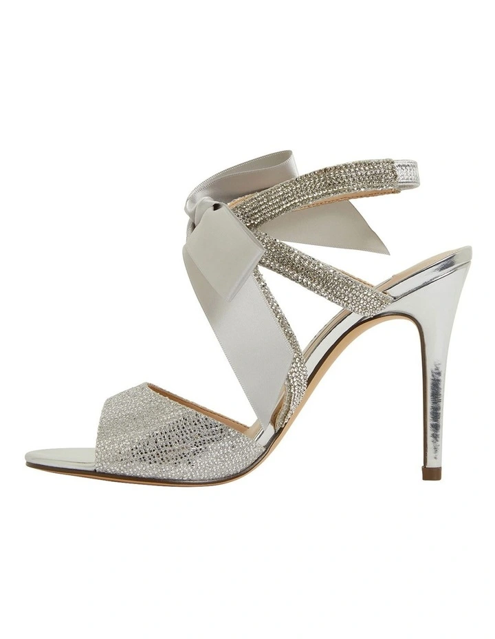 Best Pirce 𧨠NINA Claudia Silver Glitter Satin Sandals π₯° 3 Best Pirce 𧨠NINA Claudia Silver Glitter Satin Sandals π₯° - Image 3