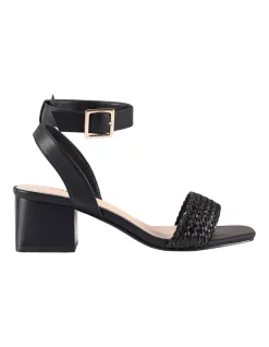 Top 10 🧨 Verali Elly Low Block Ankle Mules 🛒 Shoes In Black Weave ✨