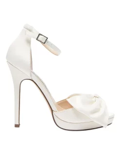 Discount ⌛ NINA Flosie 😉 Sandals In Ivory Lustre Satin 😀