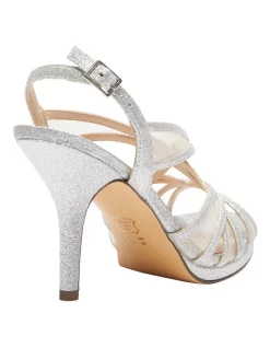 Coupon 😀 NINA Bess 🥰 Sandals In New Silver Satin ✨ -Chic Highheels Store unnamed file 3119
