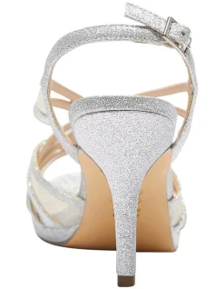 Coupon 😀 NINA Bess 🥰 Sandals In New Silver Satin ✨ -Chic Highheels Store unnamed file 3120