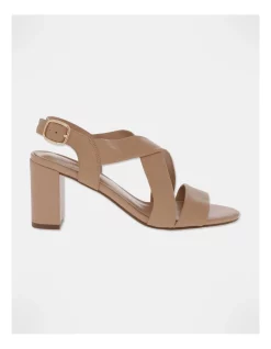 Cheapest ❤️ Trent Nathan Uma Beige Leather Heeled 💯 Sandal 👍