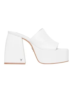 Best reviews of β€οΈ Windsor Smith Highrise Leather Heel In White π€©