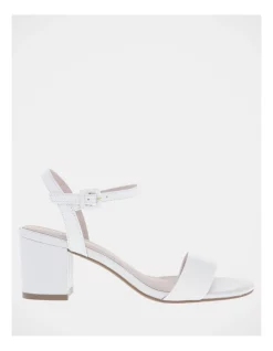 Wholesale β Basque Roma Leather Block Heel π― Sandal In White βοΈ