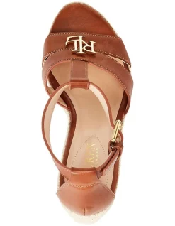 Cheap 🎁 Lauren Ralph Lauren Hale Deep Saddle Tan Sandal 👍 -Chic Highheels Store unnamed file 3790