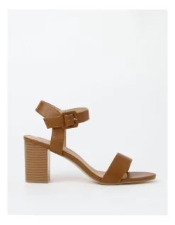 Deals 👍 Miss Shop Beckham Block Heel Sandal In Tan 🤩