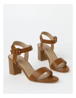 Deals 👍 Miss Shop Beckham Block Heel Sandal In Tan 🤩 -Chic Highheels Store unnamed file 3805
