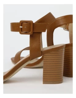 Deals 👍 Miss Shop Beckham Block Heel Sandal In Tan 🤩 -Chic Highheels Store unnamed file 3806