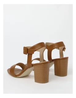 Deals 👍 Miss Shop Beckham Block Heel Sandal In Tan 🤩 -Chic Highheels Store unnamed file 3807