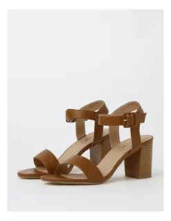 Deals 👍 Miss Shop Beckham Block Heel Sandal In Tan 🤩 -Chic Highheels Store unnamed file 3808