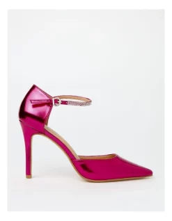 Top 10 ❤️ Collection Alya Metallic Pink Heeled Shoes ⌛