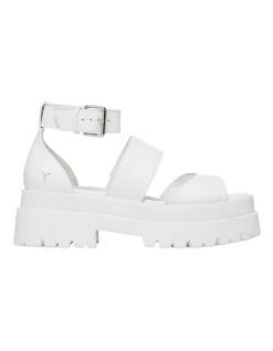 Best reviews of 😍 Windsor Smith Thrilled White Leather Ankle Strap Platform 😀 Sandal ✔️