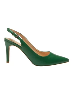Cheap 🧨 Ravella Whiz Heeled Shoes In Green Smooth ✨