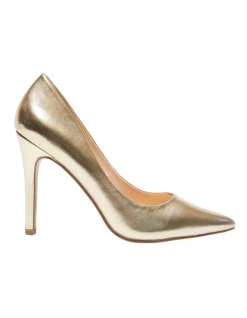 Deals 😀 Ravella Metallic Heeled 😍 Shoes In Gold ❤️