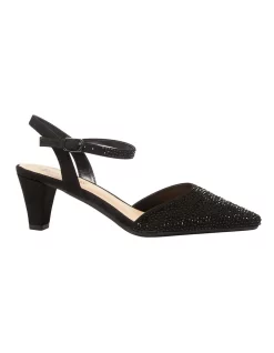 Discount β€οΈ Easy Steps Adelle Heeled π₯° Shoes In Black Fabric π