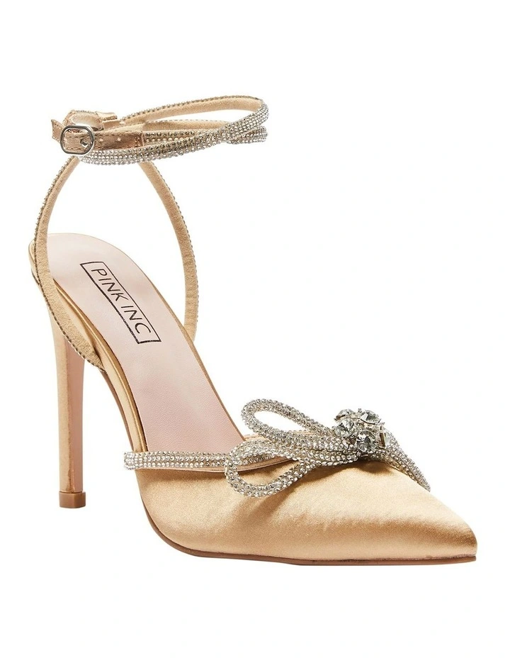 New β¨ Pink Inc Rory Heeled π Shoes In Gold Satin π 2 New β¨ Pink Inc Rory Heeled π Shoes In Gold Satin π - Image 2