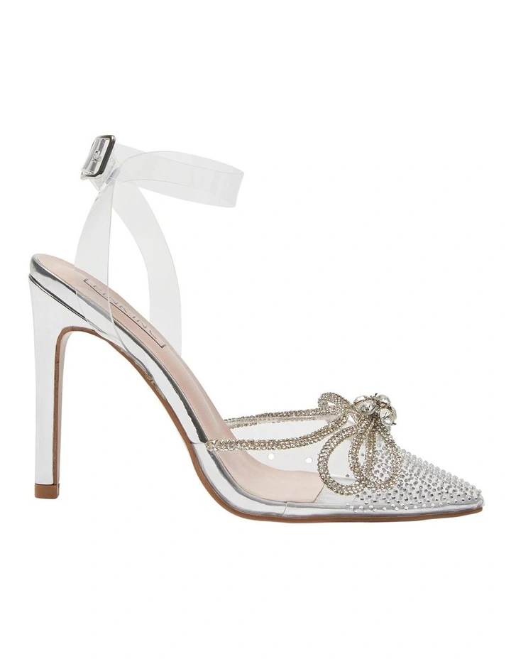 Promo βοΈ Pink Inc Rafi Clear Vinylite Heeled Shoes In Silver π 1 Promo βοΈ Pink Inc Rafi Clear Vinylite Heeled Shoes In Silver π