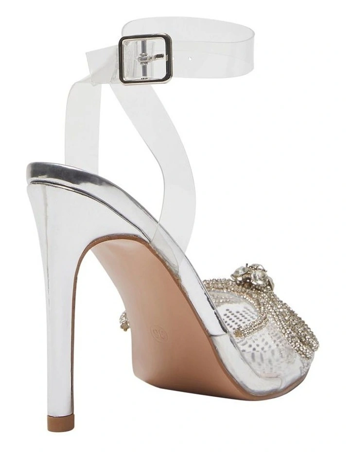 Promo βοΈ Pink Inc Rafi Clear Vinylite Heeled Shoes In Silver π 4 Promo βοΈ Pink Inc Rafi Clear Vinylite Heeled Shoes In Silver π - Image 4