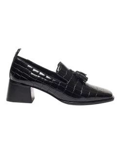 Best Sale 💯 Jane Debster Famous Black Croc Heeled Shoes 😀
