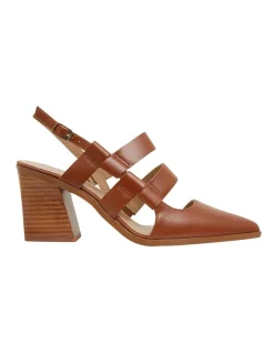 Coupon 🔔 Jane Debster Gloria Cognac Glove Heeled Shoes 🔔