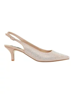 Best Pirce βοΈ Alan Pinkus Teagan Blush Fabric Heeled π― Shoes π