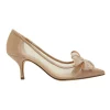 Cheap 😀 NINA Brite Taupe Crystal Satin Heeled Shoes 🧨