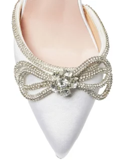 Flash Sale ✨ Pink Inc Rory Heeled 😉 Shoes In Ivory Satin ❤️ -Chic Highheels Store unnamed file 5358