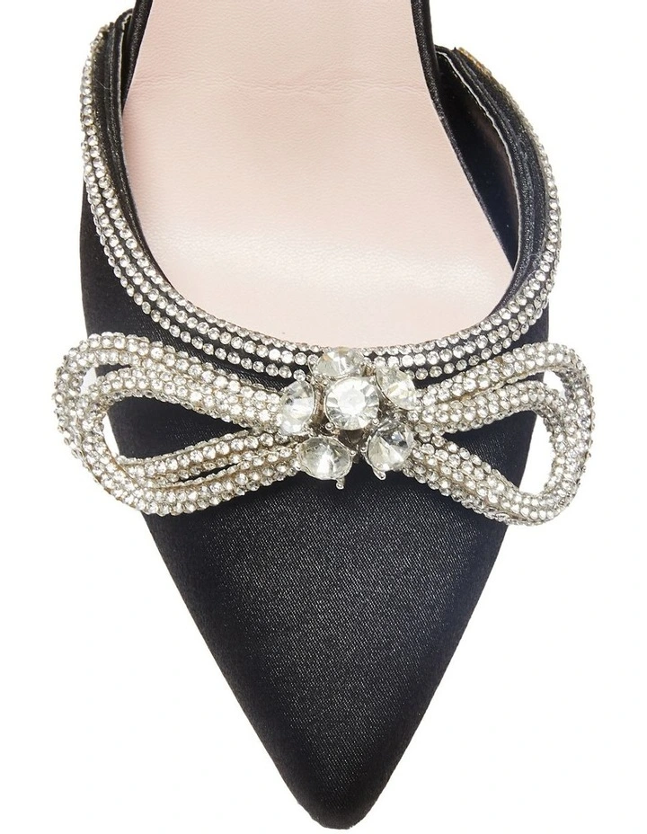 New π Pink Inc Rory Heeled Shoes In Black Satin β 7 New π Pink Inc Rory Heeled Shoes In Black Satin β - Image 7