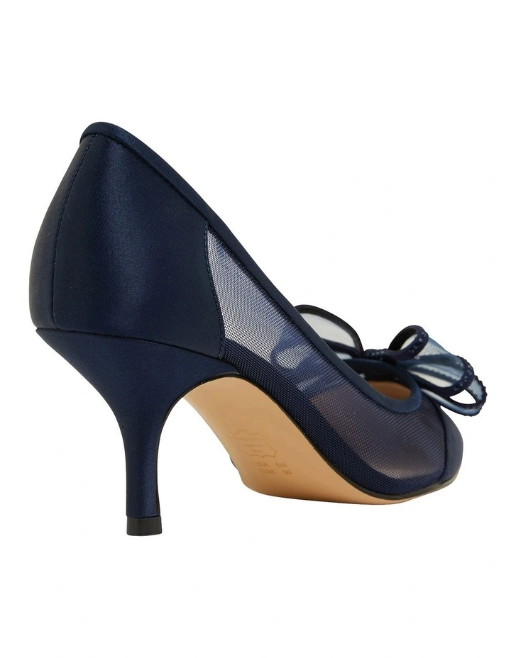 Hot Sale β NINA Brite New Navy Satin Heeled Shoes π 4 Hot Sale β NINA Brite New Navy Satin Heeled Shoes π - Image 4