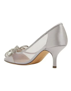 New ✨ NINA Brite Silver Satin Heeled 💯 Shoes ✔️ -Chic Highheels Store unnamed file 5579