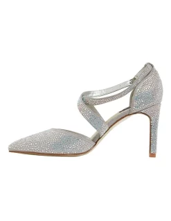 Budget 👏 Alan Pinkus Madison Silver Fabric Heeled ✔️ Shoes ⭐ -Chic Highheels Store unnamed file 5663