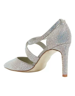 Budget 👏 Alan Pinkus Madison Silver Fabric Heeled ✔️ Shoes ⭐ -Chic Highheels Store unnamed file 5666