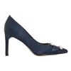 Hot Sale ✔️ Alan Pinkus Ruby Navy Satin Heeled Shoes ✔️