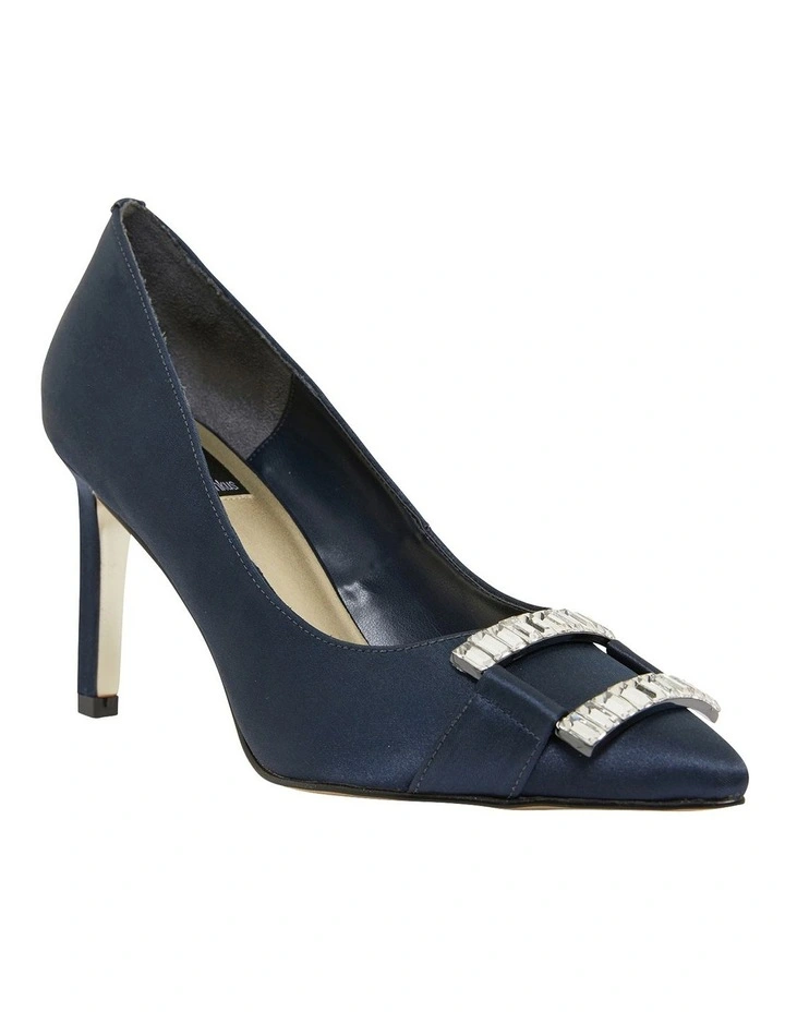 Hot Sale ✔️ Alan Pinkus Ruby Navy Satin Heeled Shoes ✔️ 2 Hot Sale ✔️ Alan Pinkus Ruby Navy Satin Heeled Shoes ✔️ - Image 2