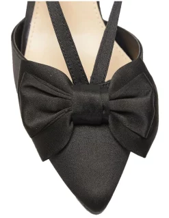 Cheap 👏 NINA Teddy Heeled 😀 Shoes In Black Satin ⭐ -Chic Highheels Store unnamed file 5726