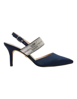 Promo π€© Nina Treena Navy Satin Pump π