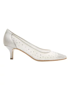 Buy π Alan Pinkus Spritz Silver Satin Pump π