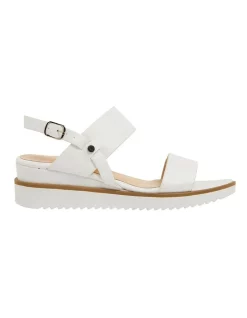 Cheap 🛒 Ravella Dayton White Smooth Sandals 🛒