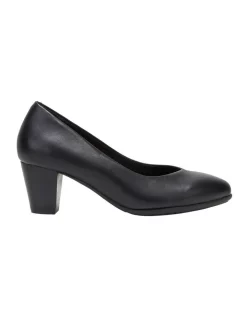 Deals ⌛ Hush Puppies The Point Black Leather Heeled Shoes 💯
