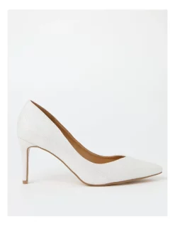 Best Pirce π Collection Alexa White Heeled Shoes π€©