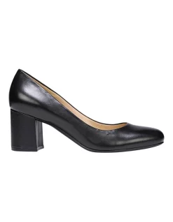 Brand new ❤️ Naturalizer Whitney Black Leather Block Heel Pumps 👏